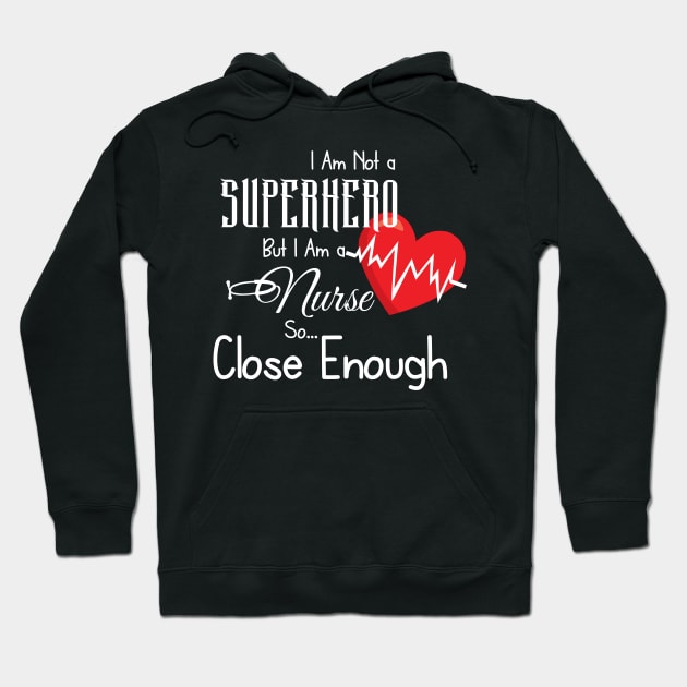 Nurse Superhero Heartbeat Hoodie by 4Craig